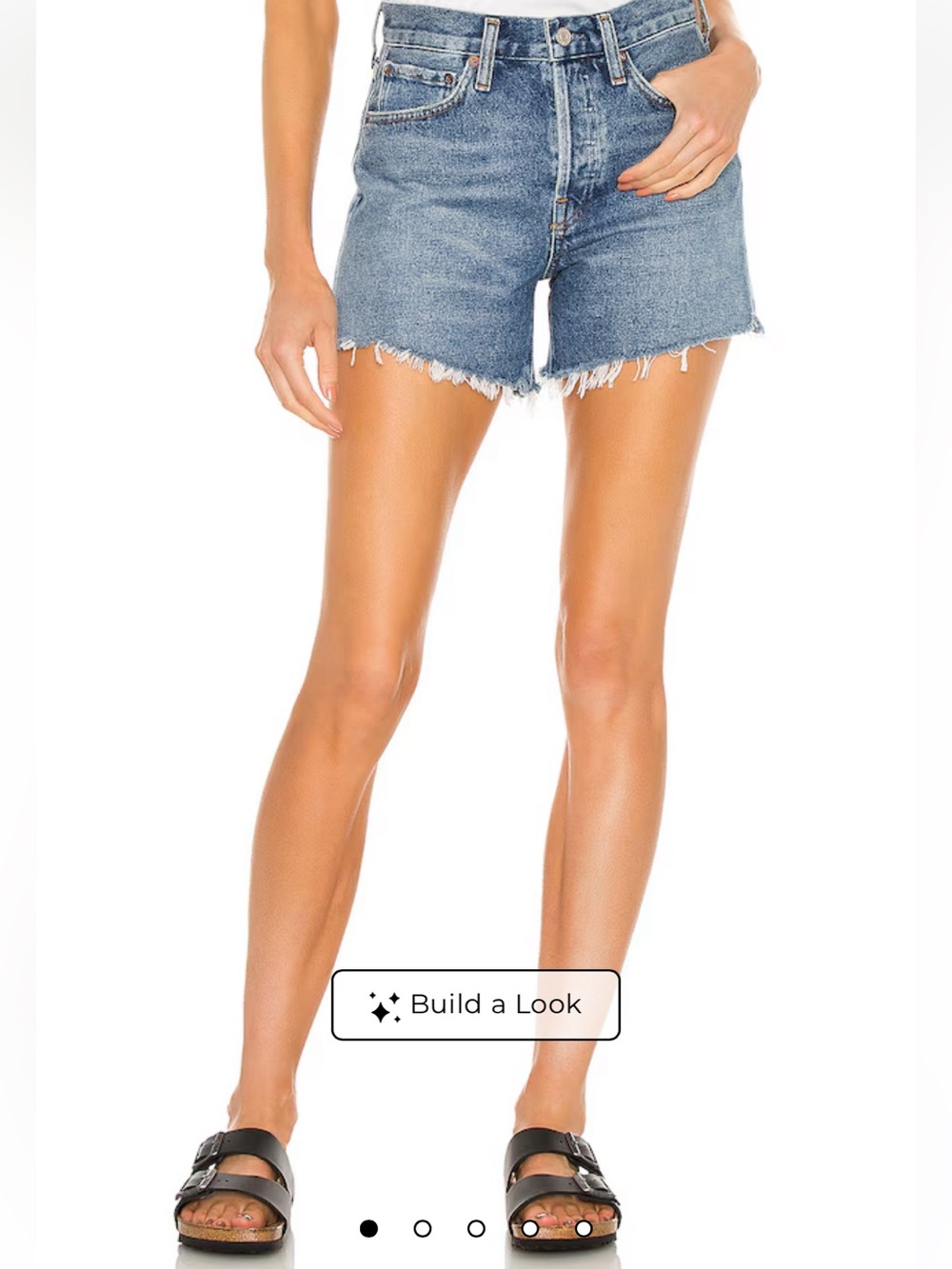 Agolde Parker Long Vintage Loose Short in Skywave